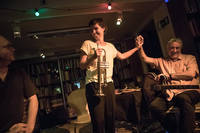 2018-05-20 - Fred Frith, Susana Santos Silva och Sten Sandell från Rönnells, Stockholm