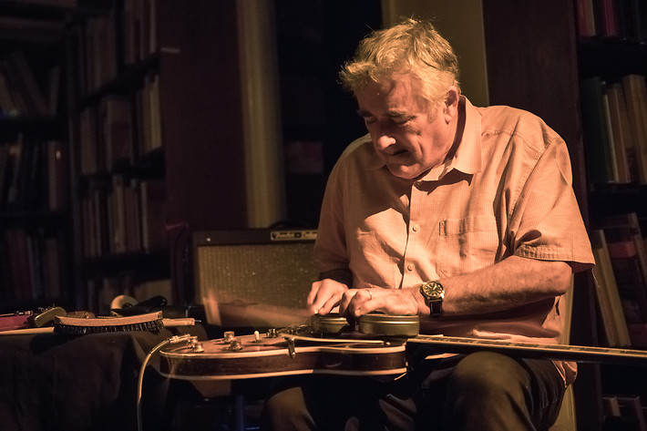 2018-05-20 - Fred Frith, Susana Santos Silva och Sten Sandell från Rönnells, Stockholm