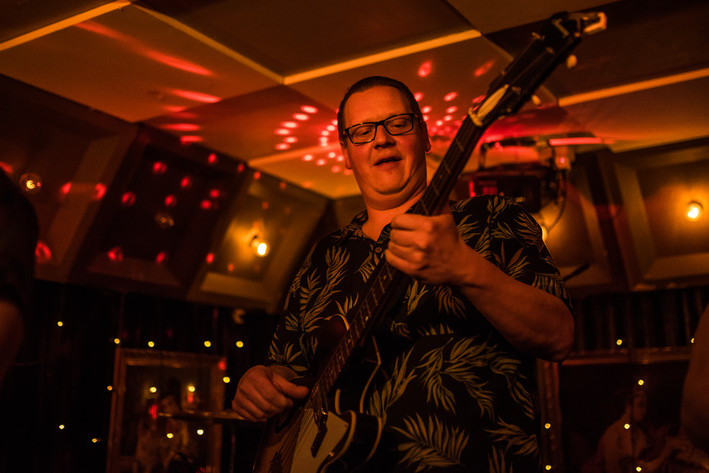 2019-02-01 - Honeyboy Slim and the bad habits från Kafé de luxe, Växjö