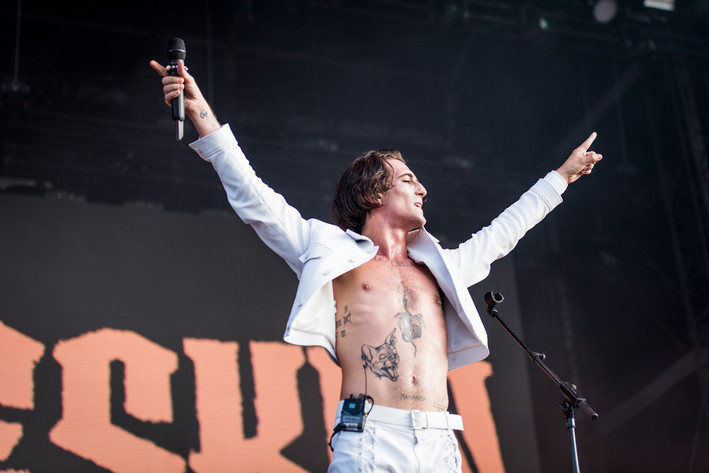 2022-07-01 - Måneskin från Lollapalooza, Stockholm